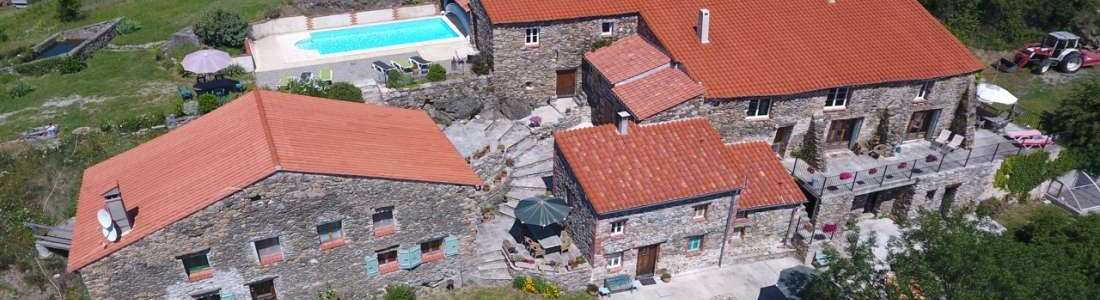 Luchtfoto Mas Taillet vakantiehuis in Frankrijk